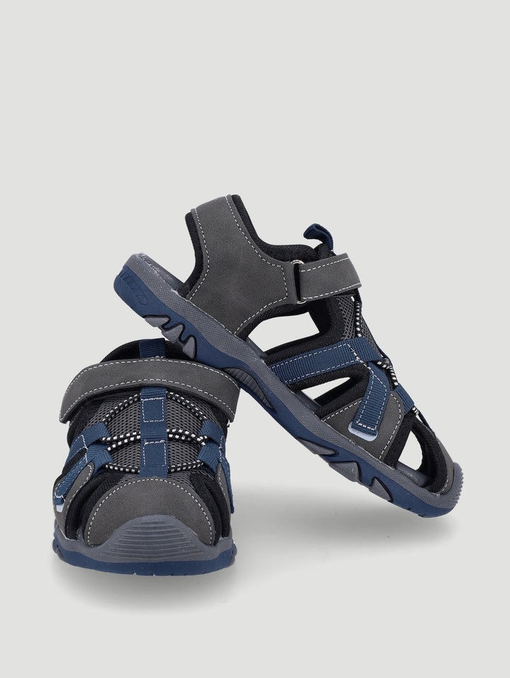 Pre-Boys Closed Toe Adventure Sandal - Navy/Grey