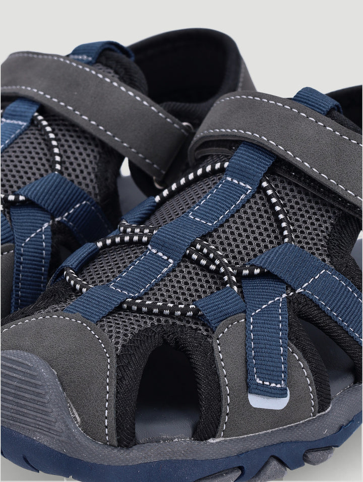 Pre-Boys Closed Toe Adventure Sandal - Navy/Grey