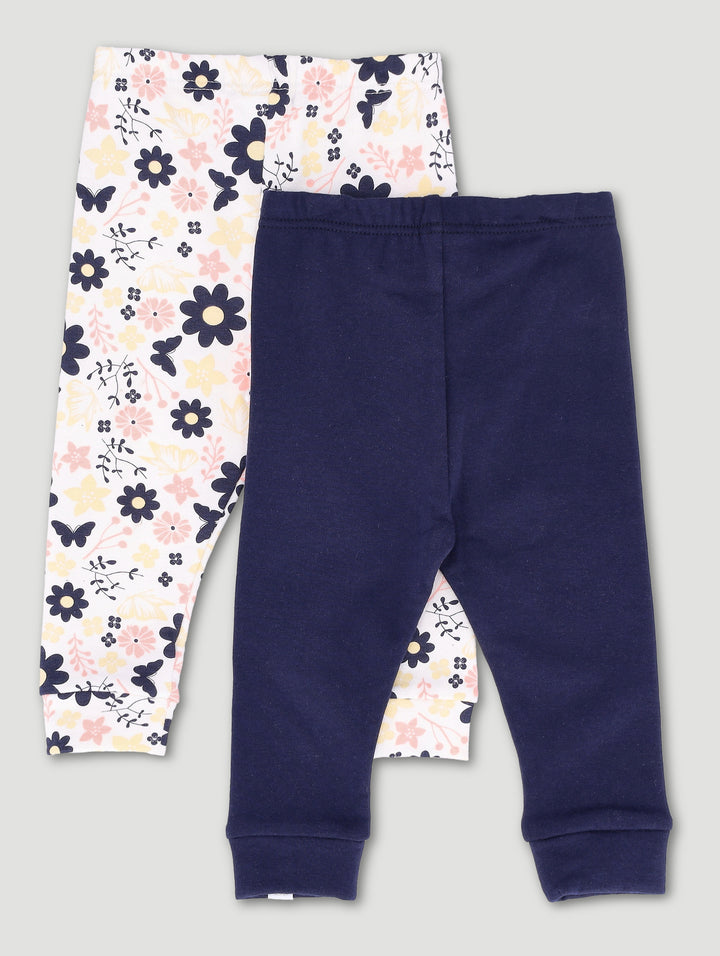 Baby Girls 2 Pack Daisy & Unicorn Joggers - Multi