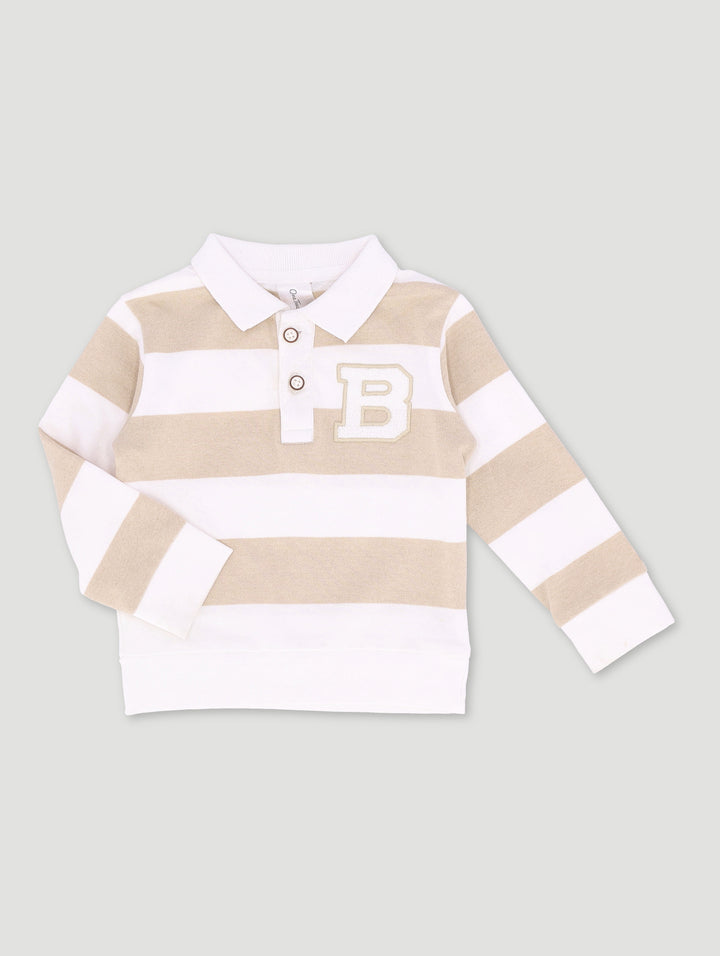 Baby Boys Rugby Jersey - Stone