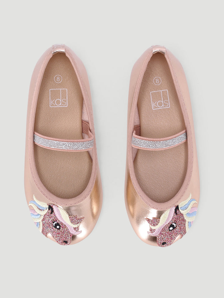 Pre-Girls Unicorn Pump - Rose Gold