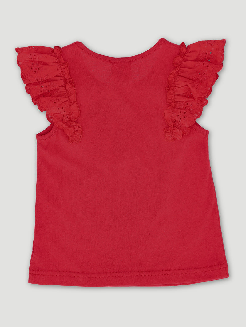 Pre-Girls Pre-Girls Lilo & Stitch Anglaise Sleeve Christmas Top