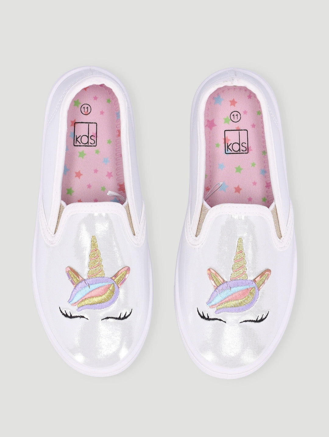 Pre-Girls Unicorn Slip On Sneaker - White