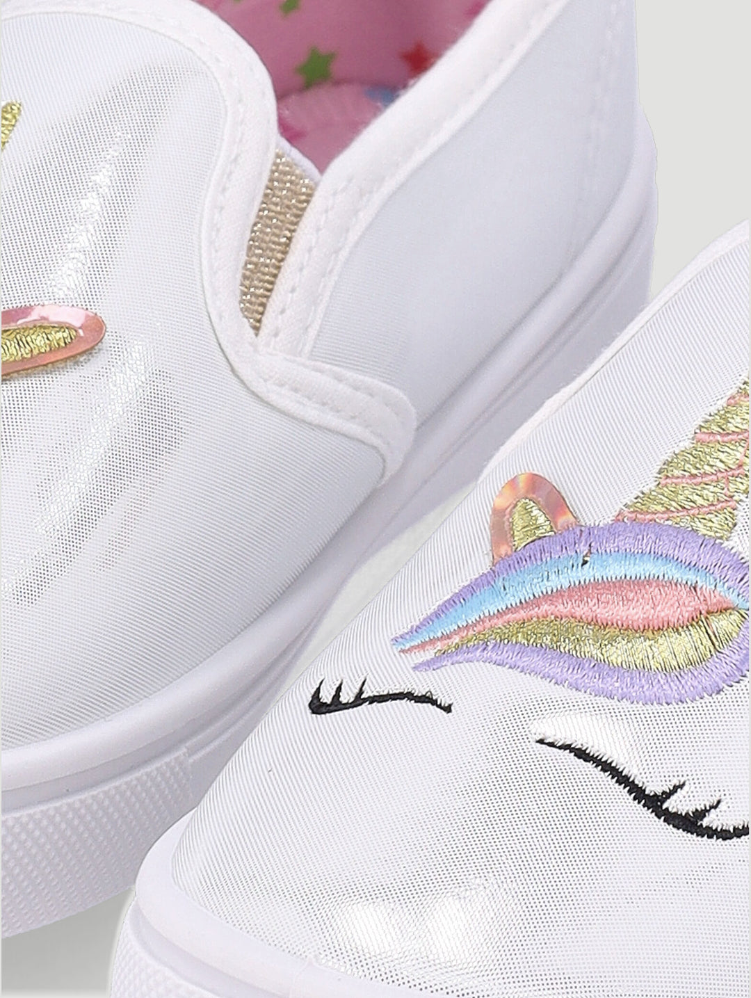 Pre-Girls Unicorn Slip On Sneaker - White