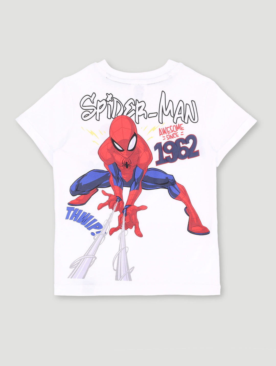 Pre-Boys Spiderman Front & Back Tee - White