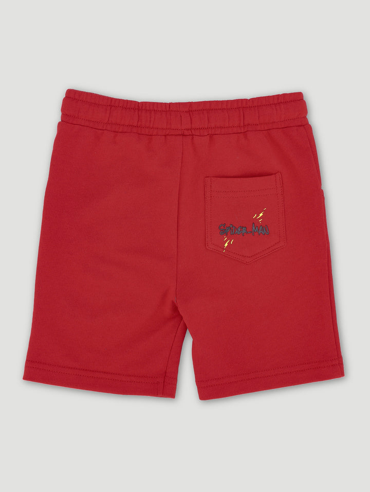 Pre-Boys Spiderman Fleece Short - Red