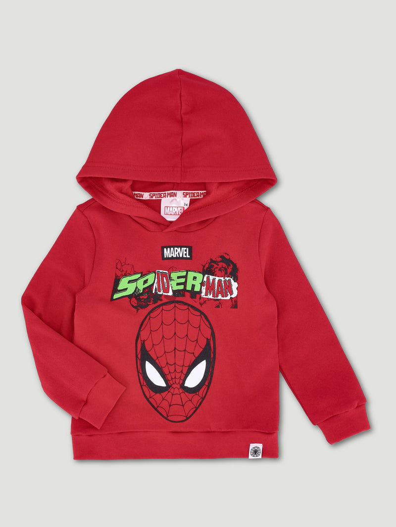 Pre-Boys Spiderman Comic Hoody - Red