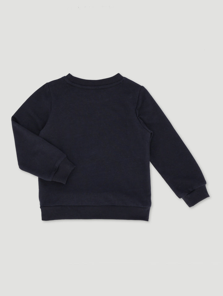 Pre-Boys Long Sleeve Sonic Crew Top - Black