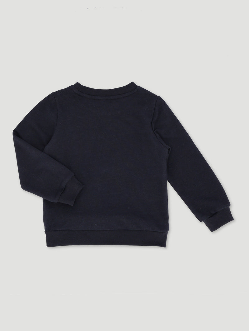 Pre-Boys Long Sleeve Sonic Crew Top - Black