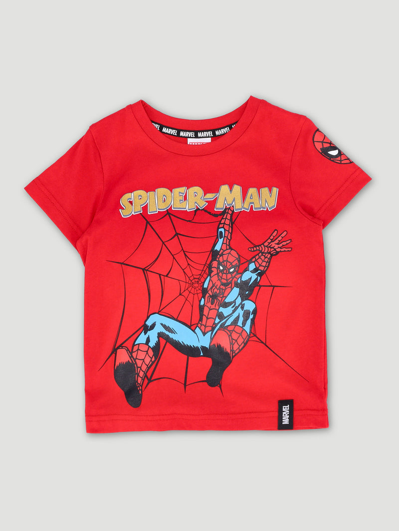 Pre-Boys Spiderman Tee - Red