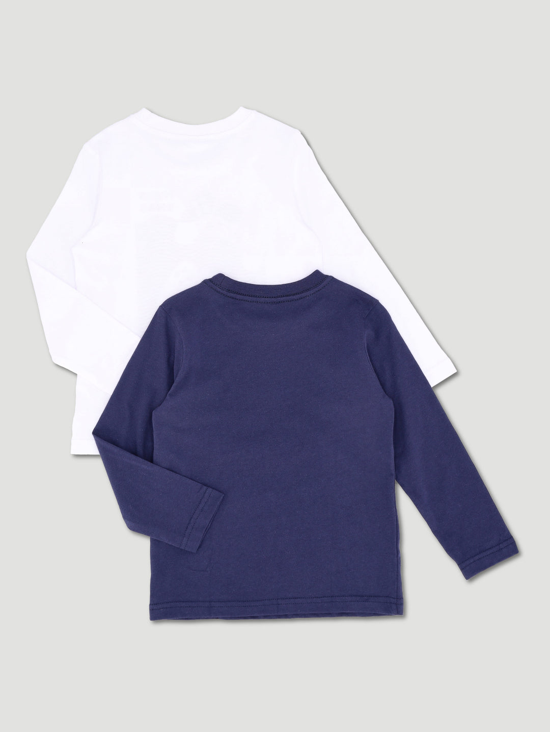 Pre-Boys Long Sleeve 2 Pack Gaming Tees - White/Navy