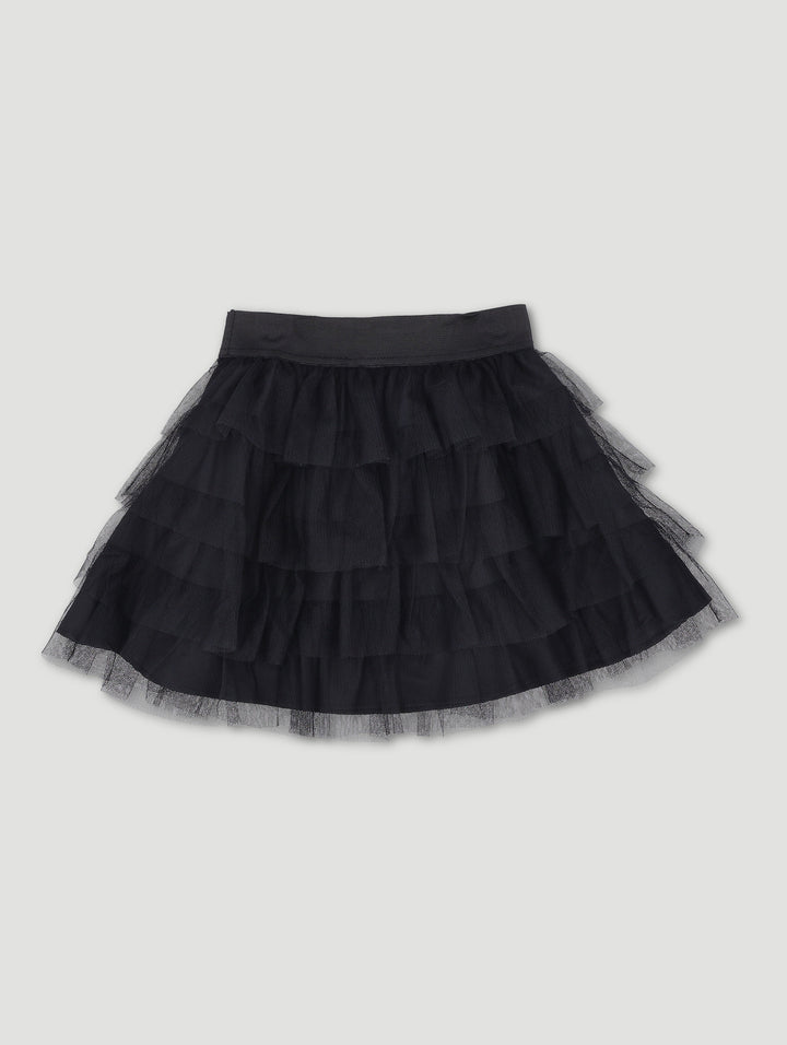 Pre-Girls Tiered Tulle Skirt - Black