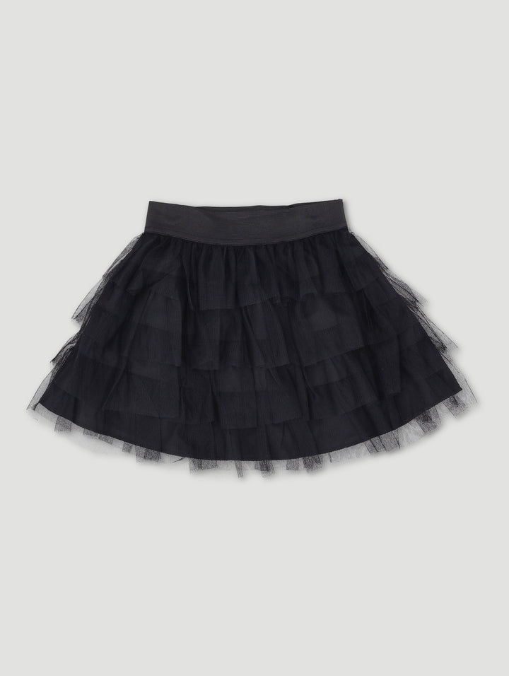 Pre-Girls Tiered Tulle Skirt - Black