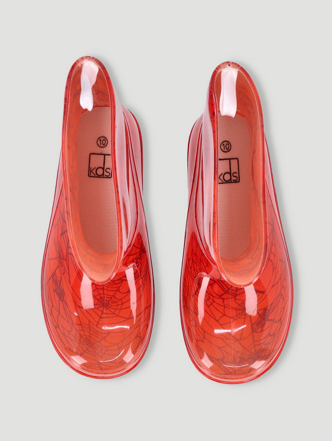 Pre-Boys Spiderweb Wellington Boot - Red