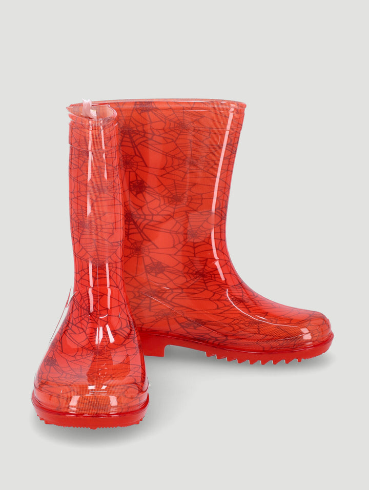 Pre-Boys Spiderweb Wellington Boot - Red