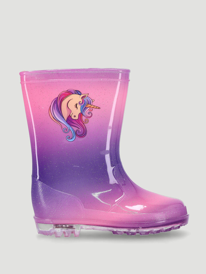Pre-Girls Light-Up Wellington Boots - Lilac