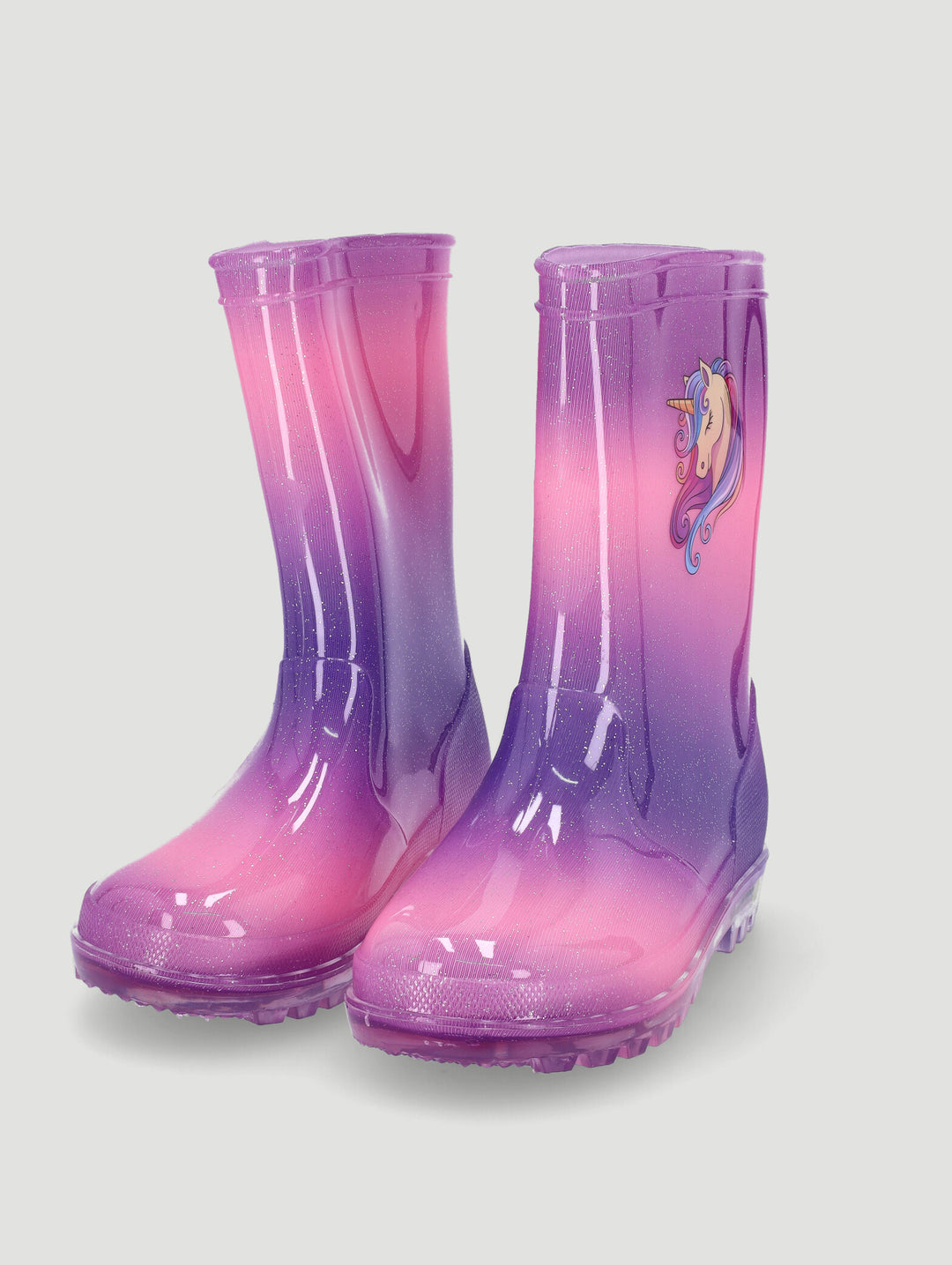 Pre-Girls Light-Up Wellington Boots - Lilac