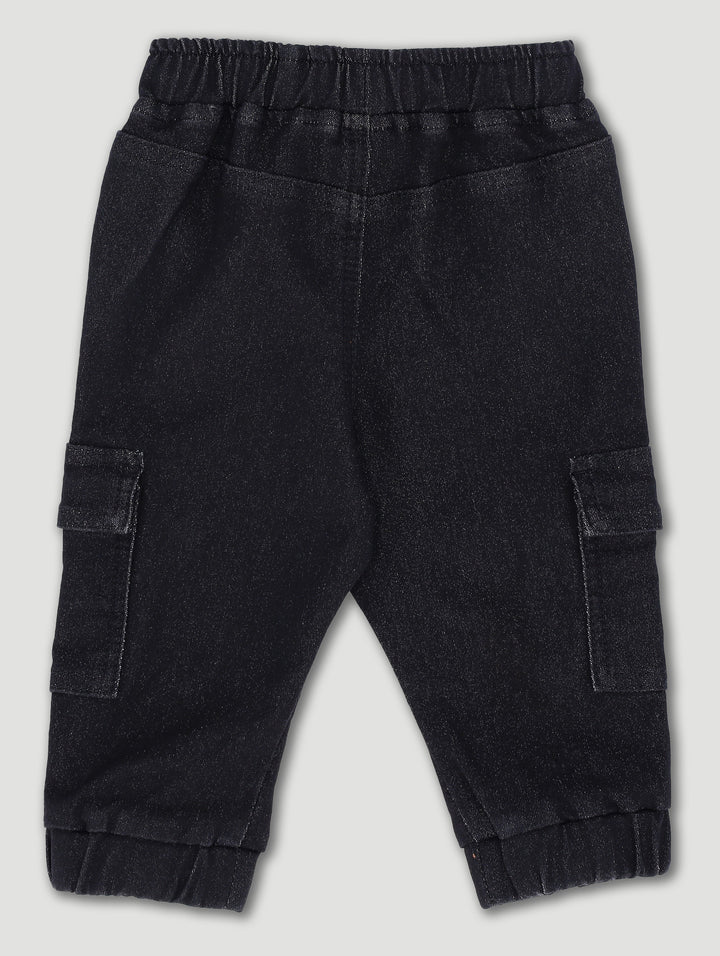 Baby Boys Knit Denim - Black Acid Wash