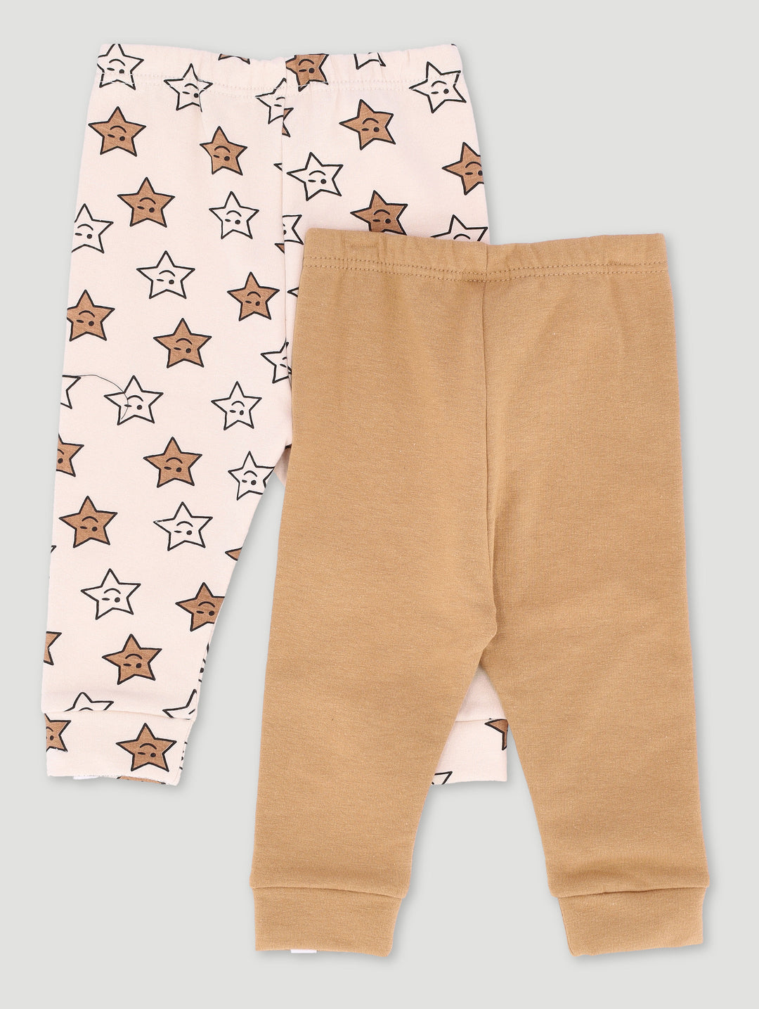 Baby Boys 2 Pack Leggings - Apricot