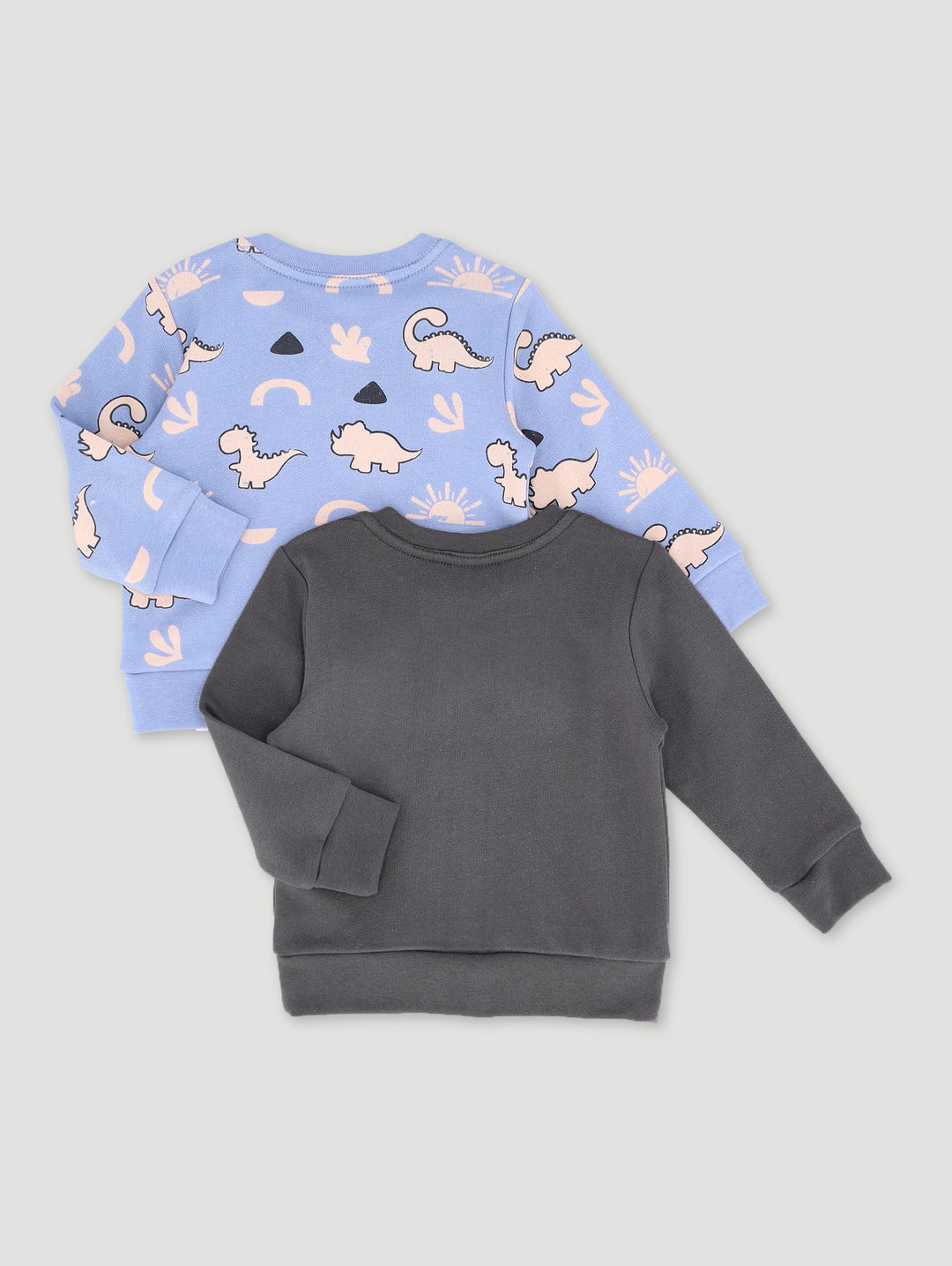 Baby Boys 2 Pack Brushed Dino Print Fleece Top