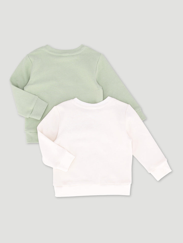 Baby Boys 2 Pack Brushed Fleece Top - Fatigue