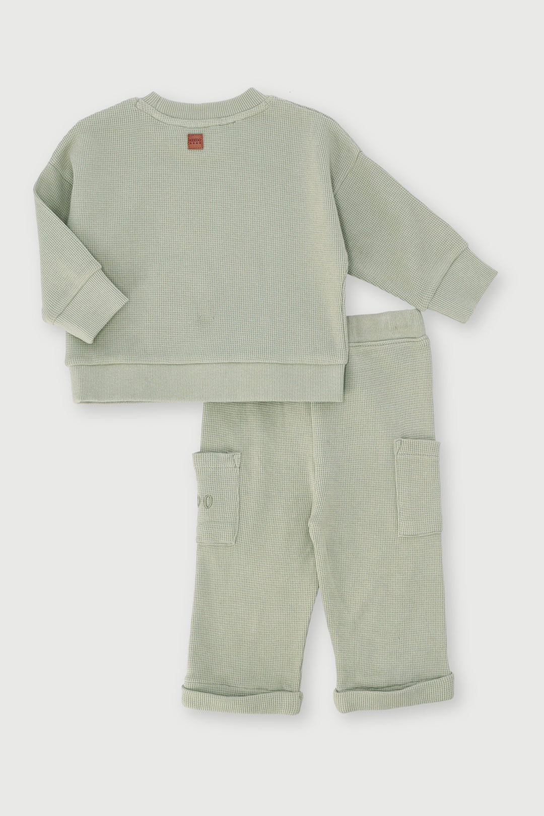 Keedo Baby Boys Waffle Knit Set - Fatigue