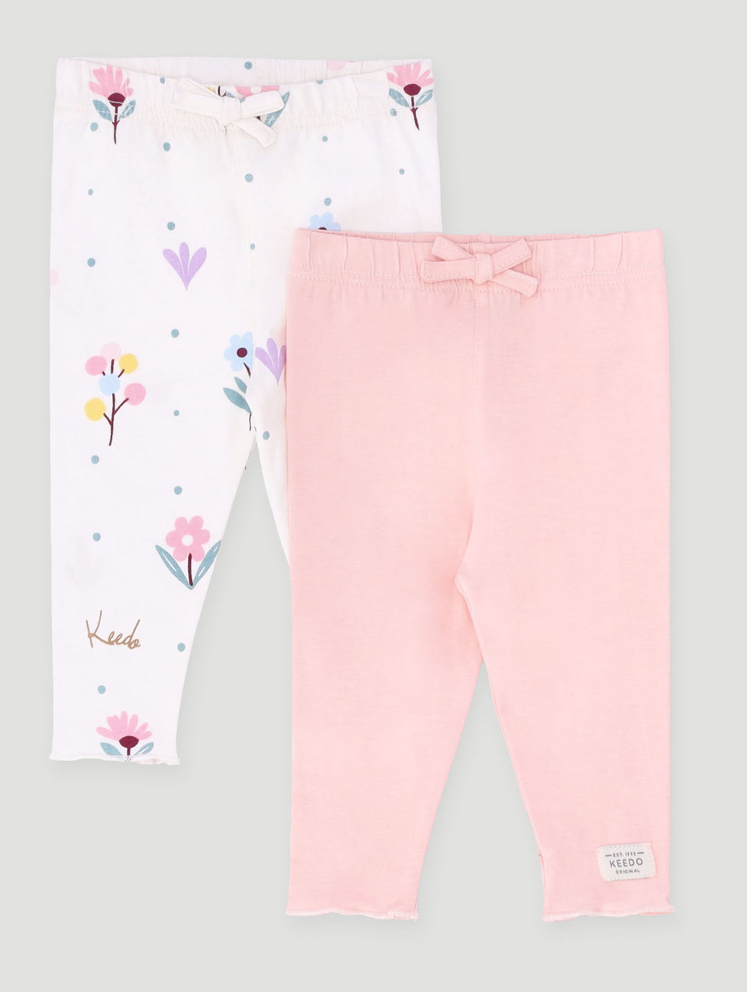 Keedo Baby Girls 2 Pack Floral Legging - Multi