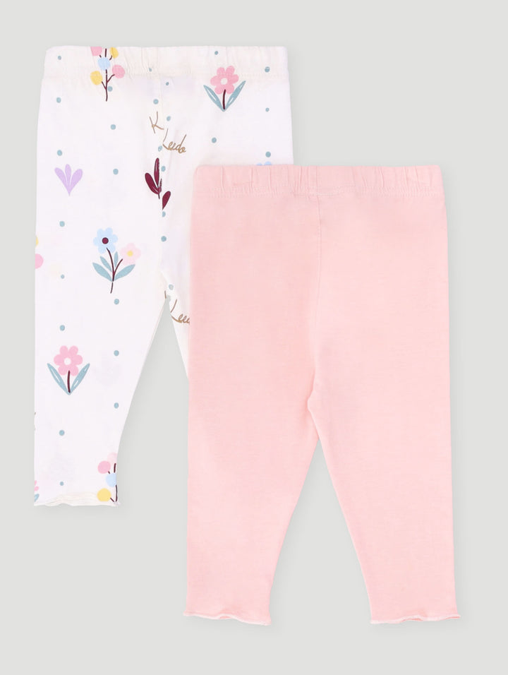 Keedo Baby Girls 2 Pack Floral Legging - Multi