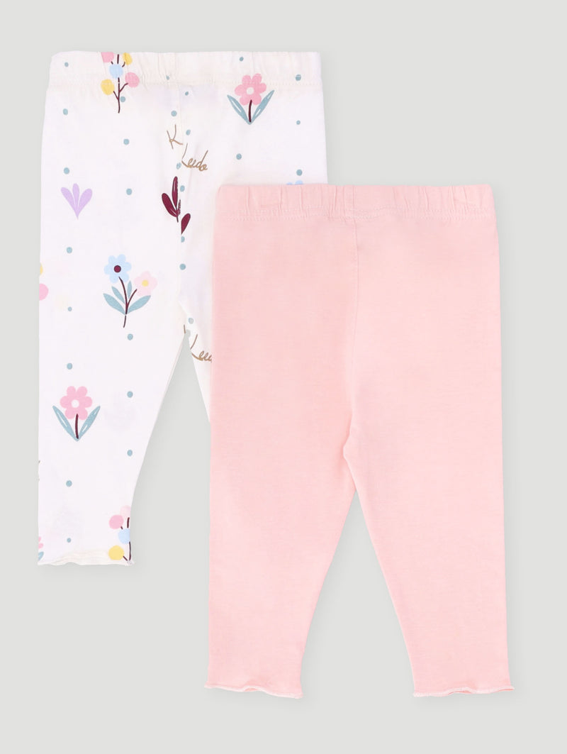 Keedo Baby Girls 2 Pack Floral Legging - Multi
