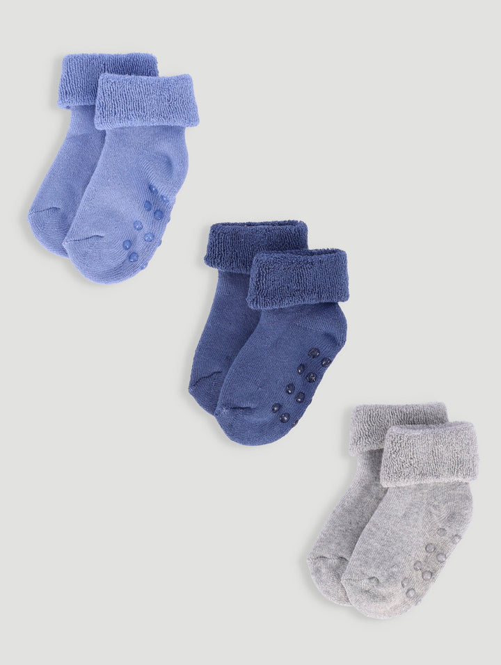 Keedo Baby Boys 3 Pack Towelling Socks