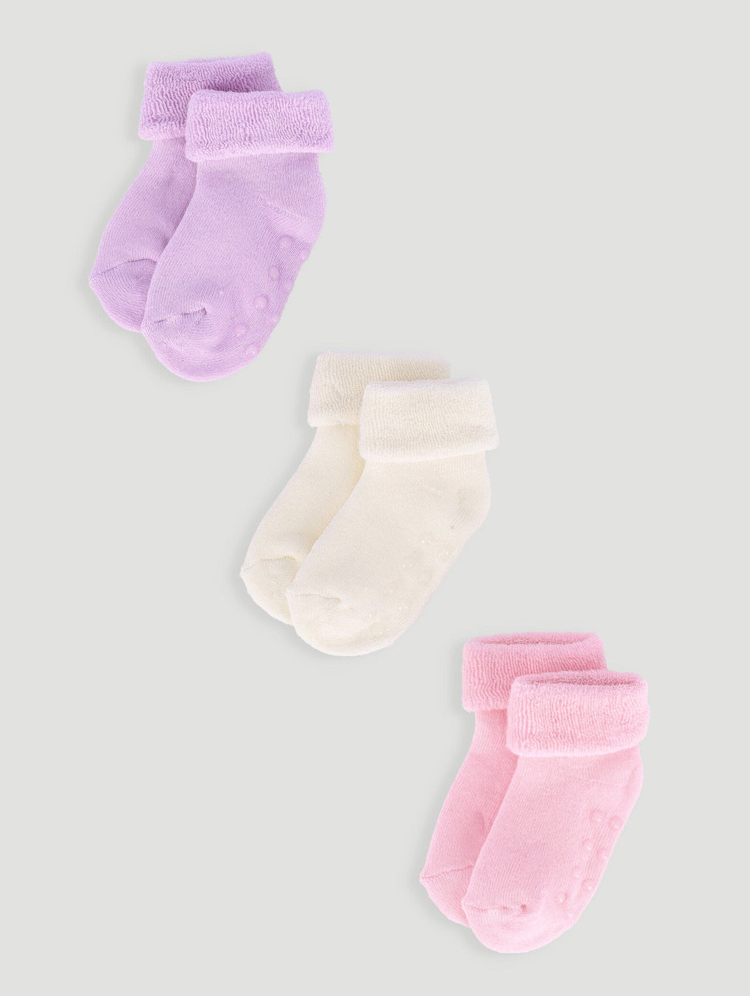 Keedo Baby Girls 3 Pack Towelling Socks