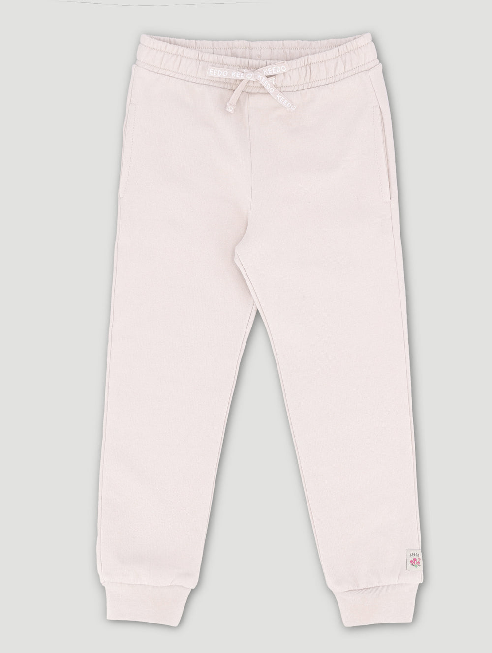 Keedo Girls Beige Logo Jogger