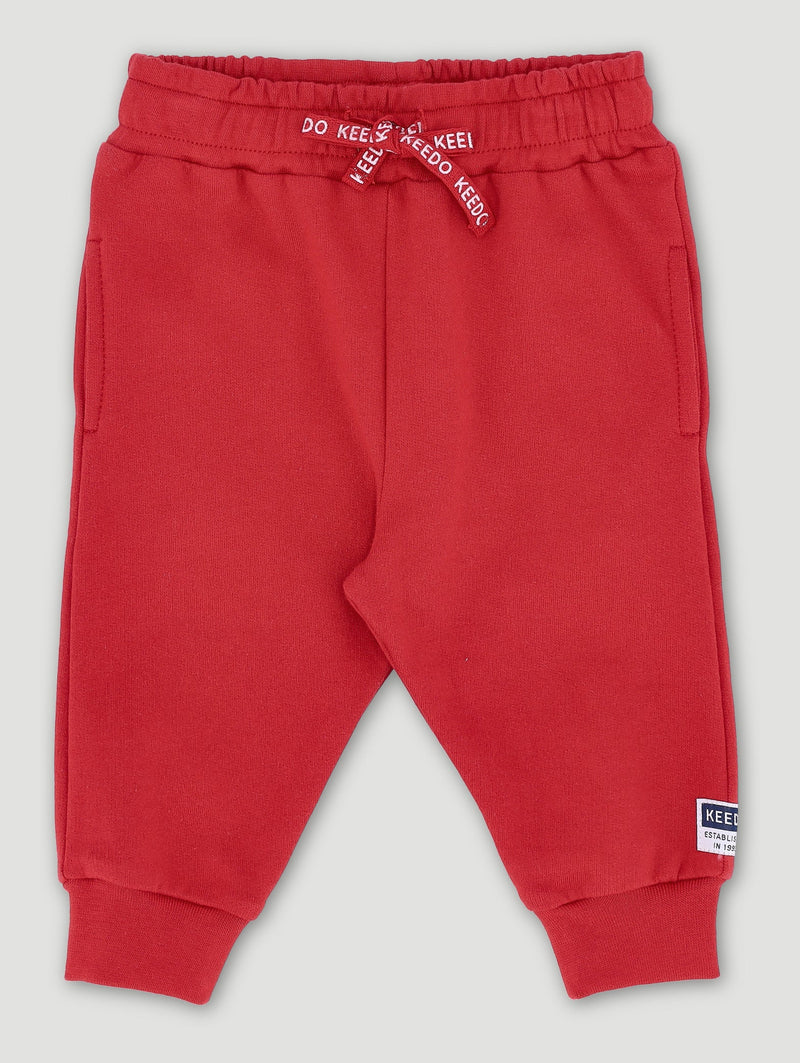 Keedo Baby Boys Red Safari Logo Jogger