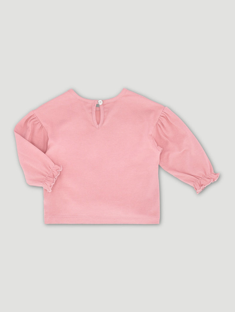 Keedo Baby Girls Floral Long Sleeve Cotton Lycra Tee