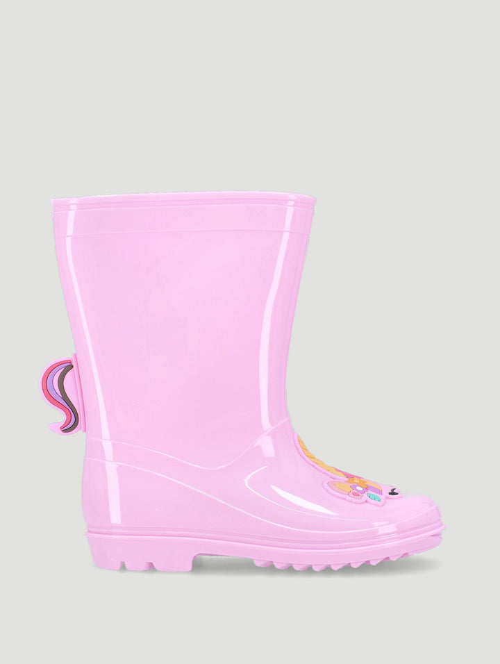 Pre-Girls Unicorn Wellington Boot - Pink