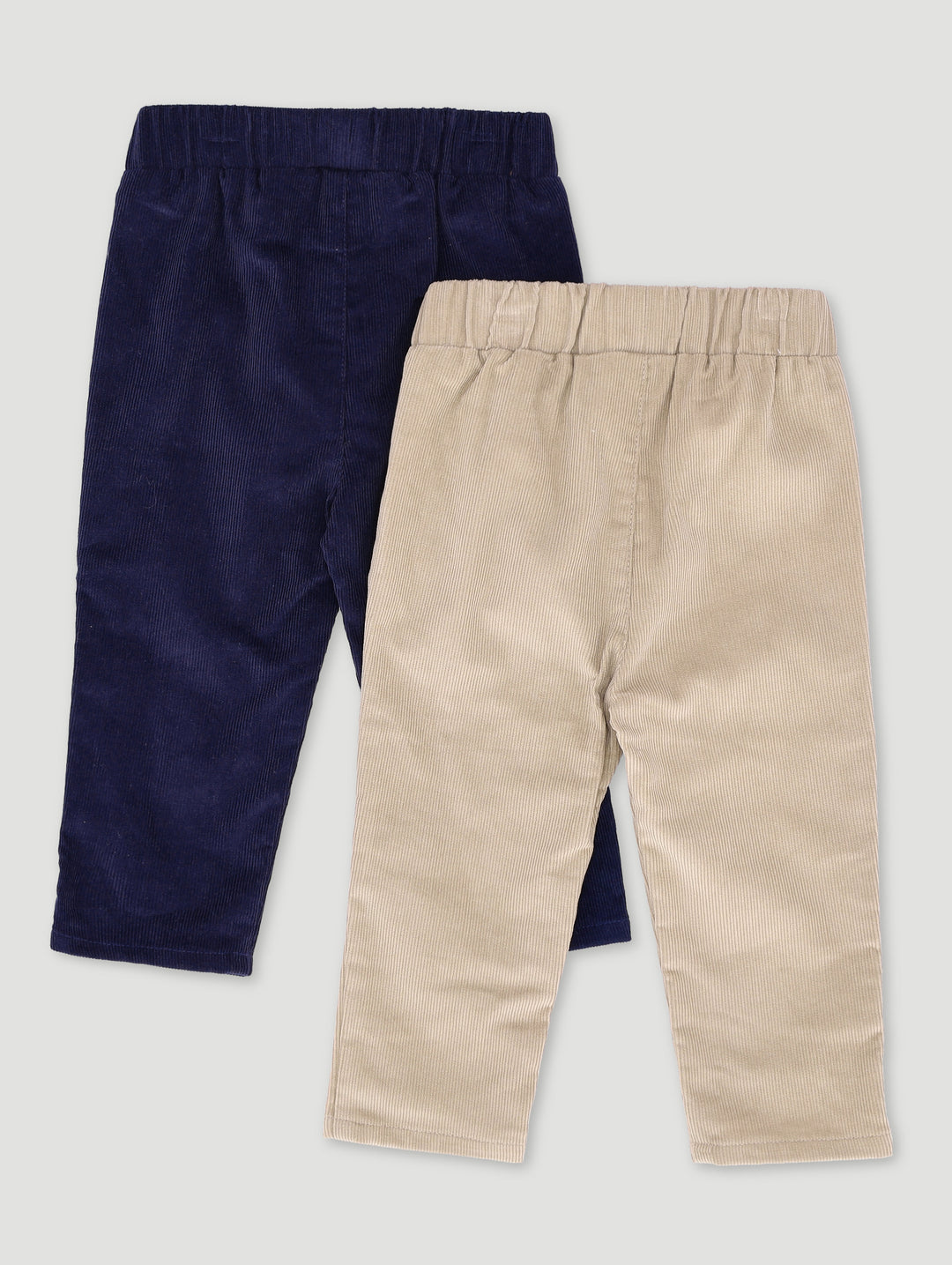 Baby Boys 2 Pack Corduroy Bottoms - Stone/Navy