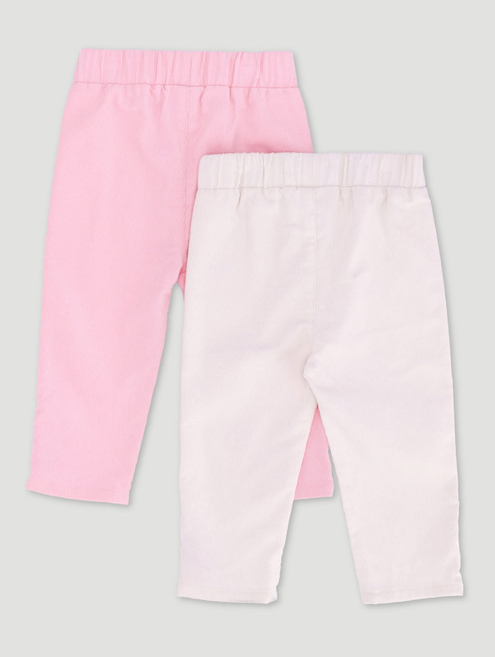 Baby Girls 2 Pack Corduroy Bottoms - Multi