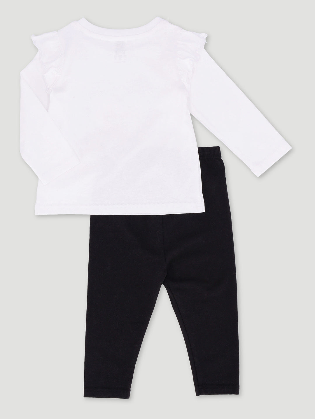 Baby Girls Daddy'S Girl Top & Legging Set - White/Black