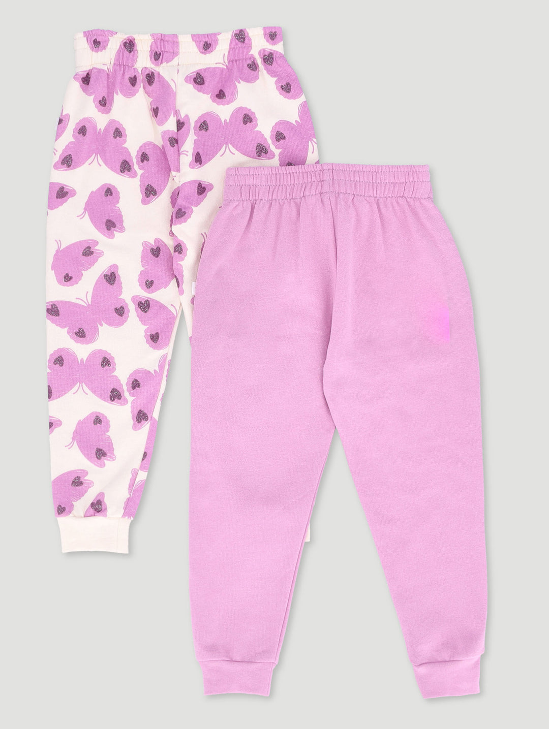 Baby Girls 2 Pack Butterfly Jogger - Light Pink