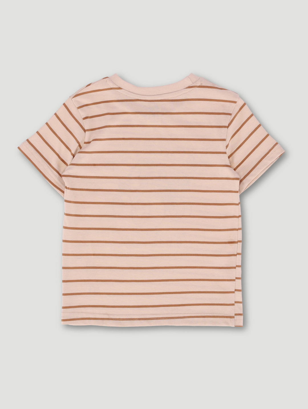Pre-Boys Stripe Tee - Cream/Tan