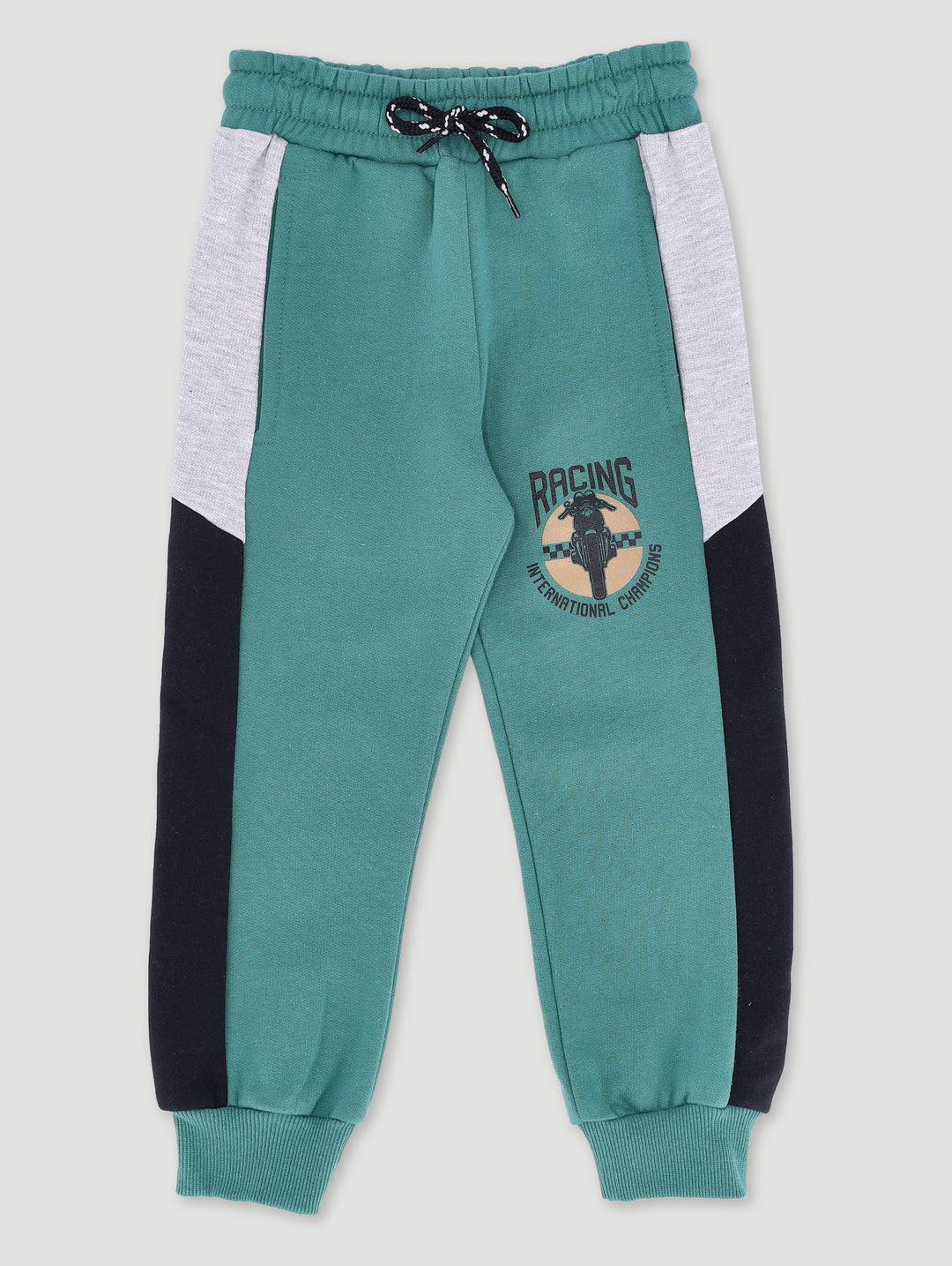 Pre-Boys Motorcycle Colourblock Jogger - Green/Blue
