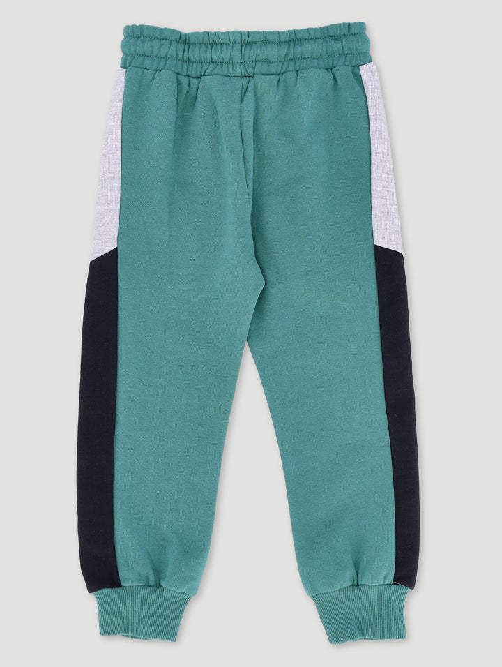 Pre-Boys Motorcycle Colourblock Jogger - Green/Blue
