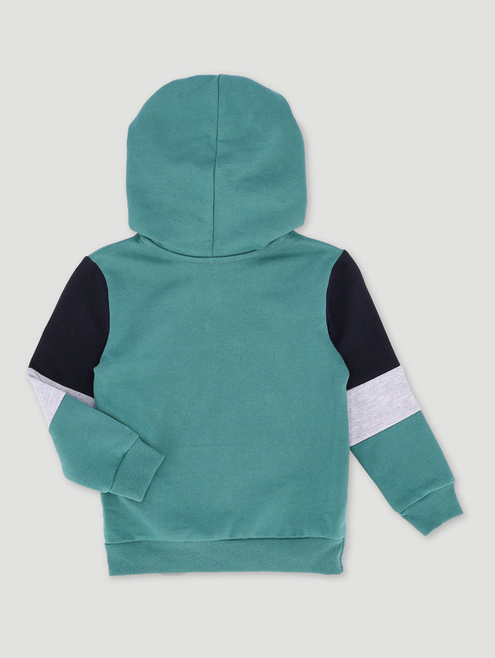 Pre-Boys Motorcycle Colourblock Hoody - Green/Blue