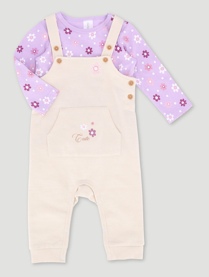 Baby Girls Dungaree Set - Multi