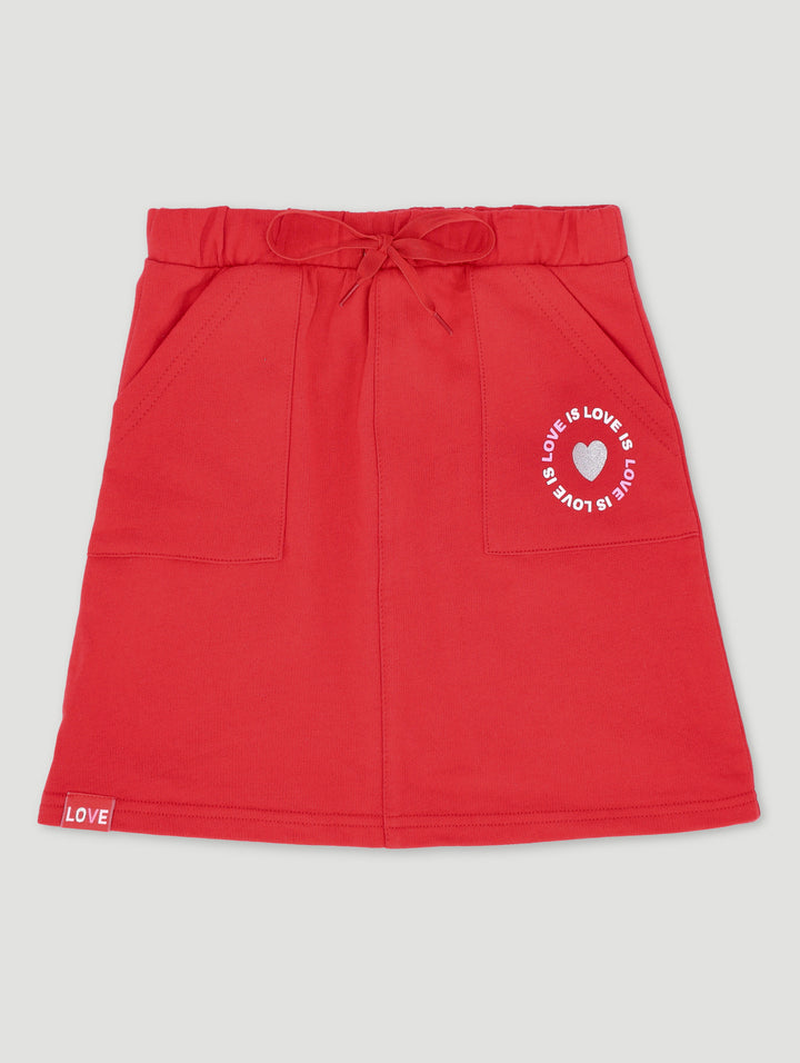 Pre-Girls Sporty  Skirt - Red