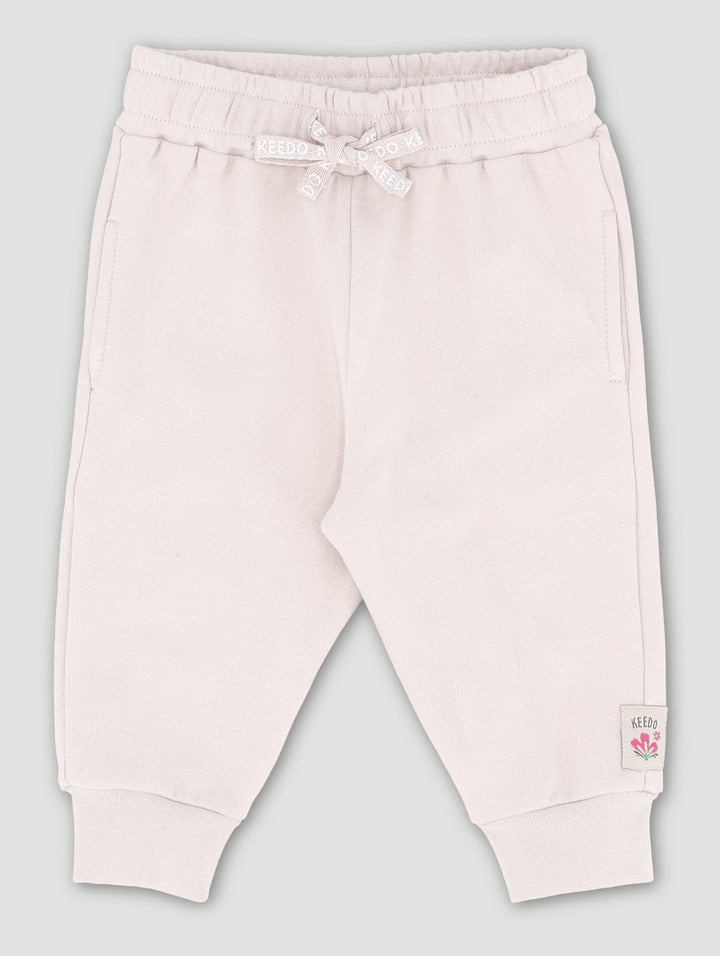 Baby Girls Beige Logo Jogger