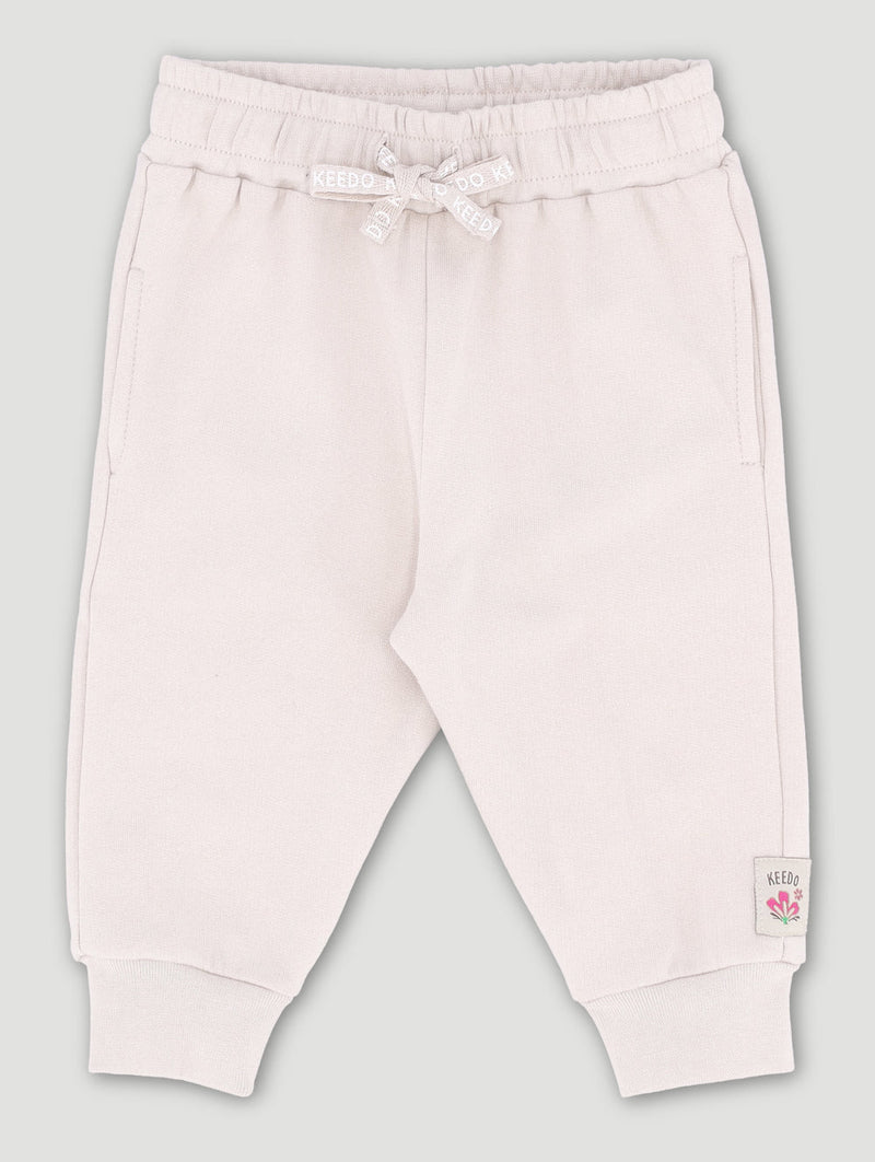 Baby Girls Beige Logo Jogger