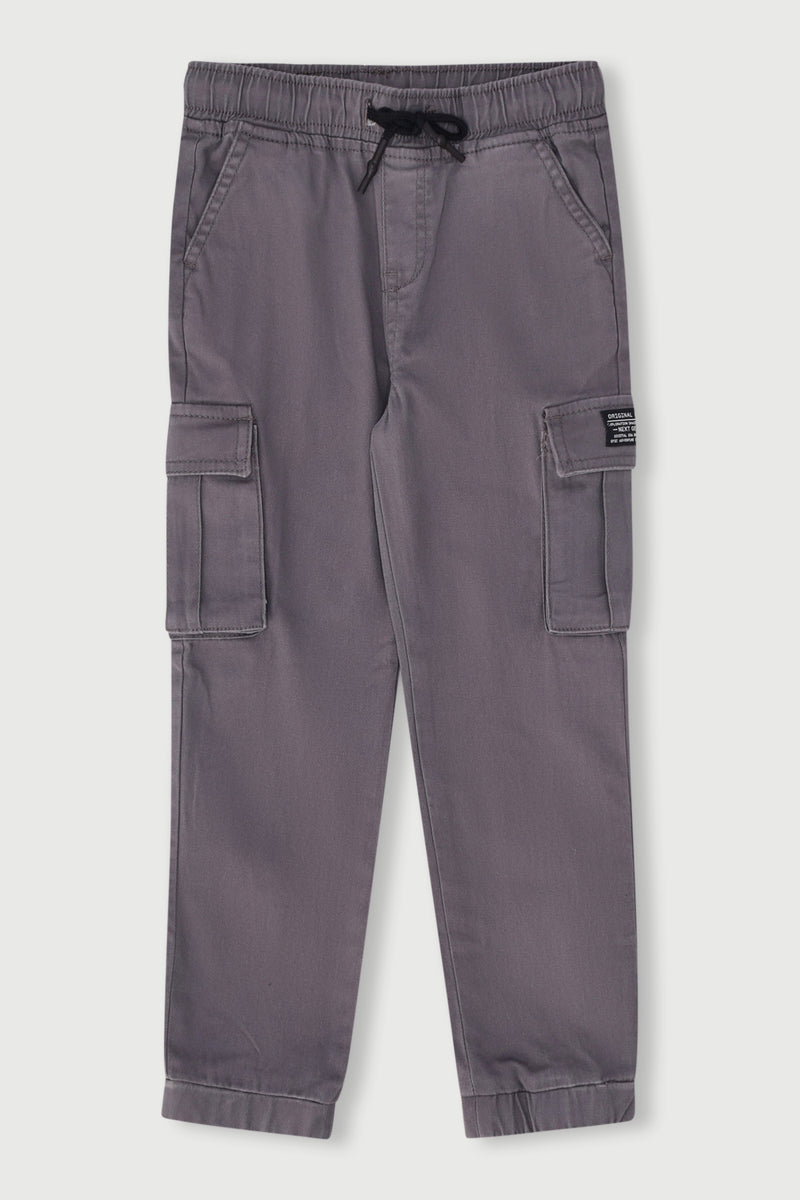 Pre-Boys Bellow Pocket Twill Jogger - Charcoal