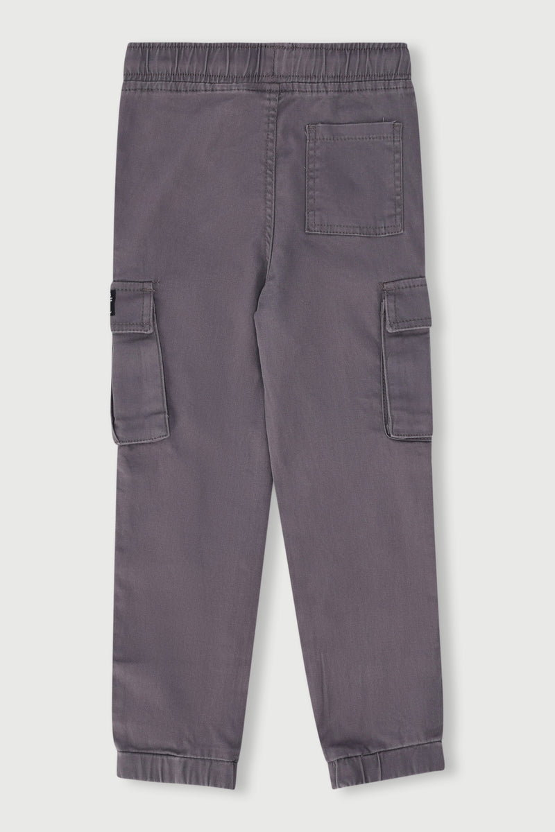 Pre-Boys Bellow Pocket Twill Jogger - Charcoal