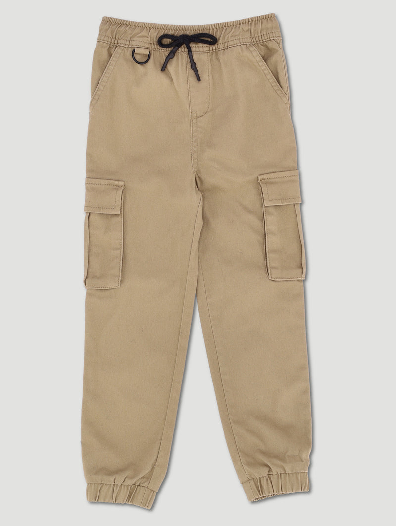 Pre-Boys D-Ring Twill Jogger - Tan